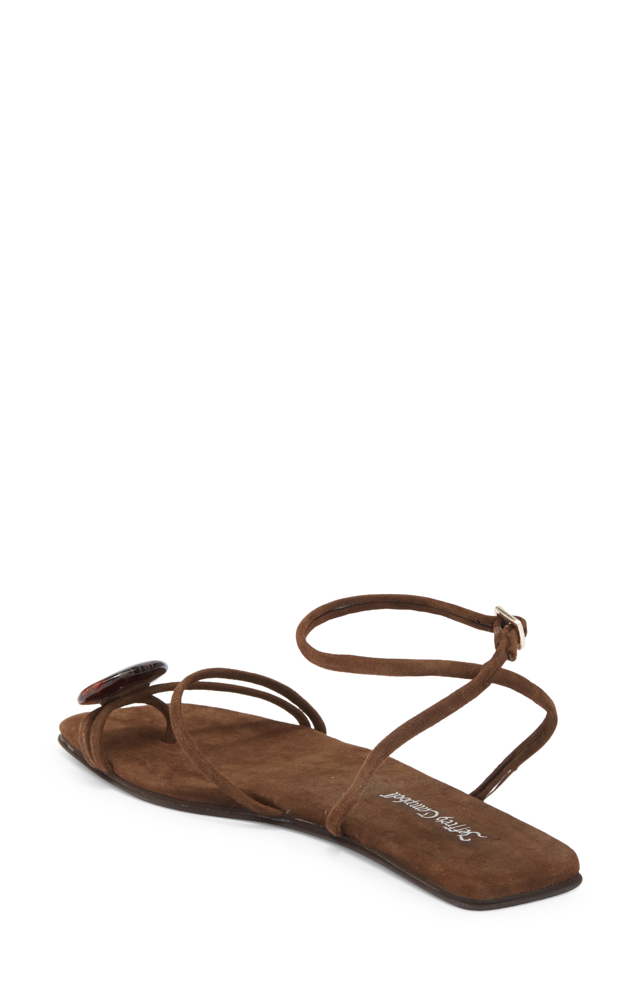 Jeffrey Campbell Lunara Ankle Strap Sandal, Alternate, color, Brown Suede Combo