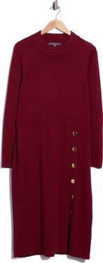 Donna Ricco Long Sleeve Sweater Dress