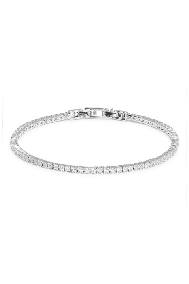 2mm Cubic Zirconia Tennis Bracelet, Main, color, CLEAR- SILVER