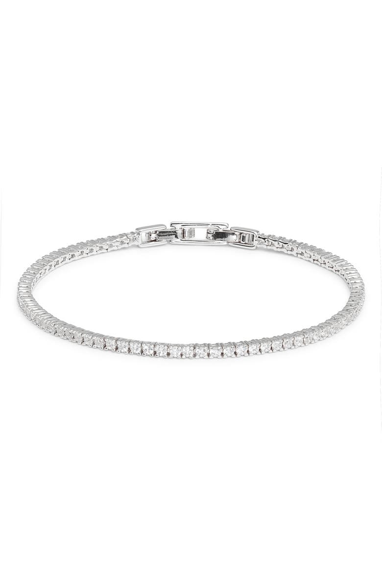 Nordstrom 2mm Cubic Zirconia Tennis Bracelet, Main, color, Clear- Silver