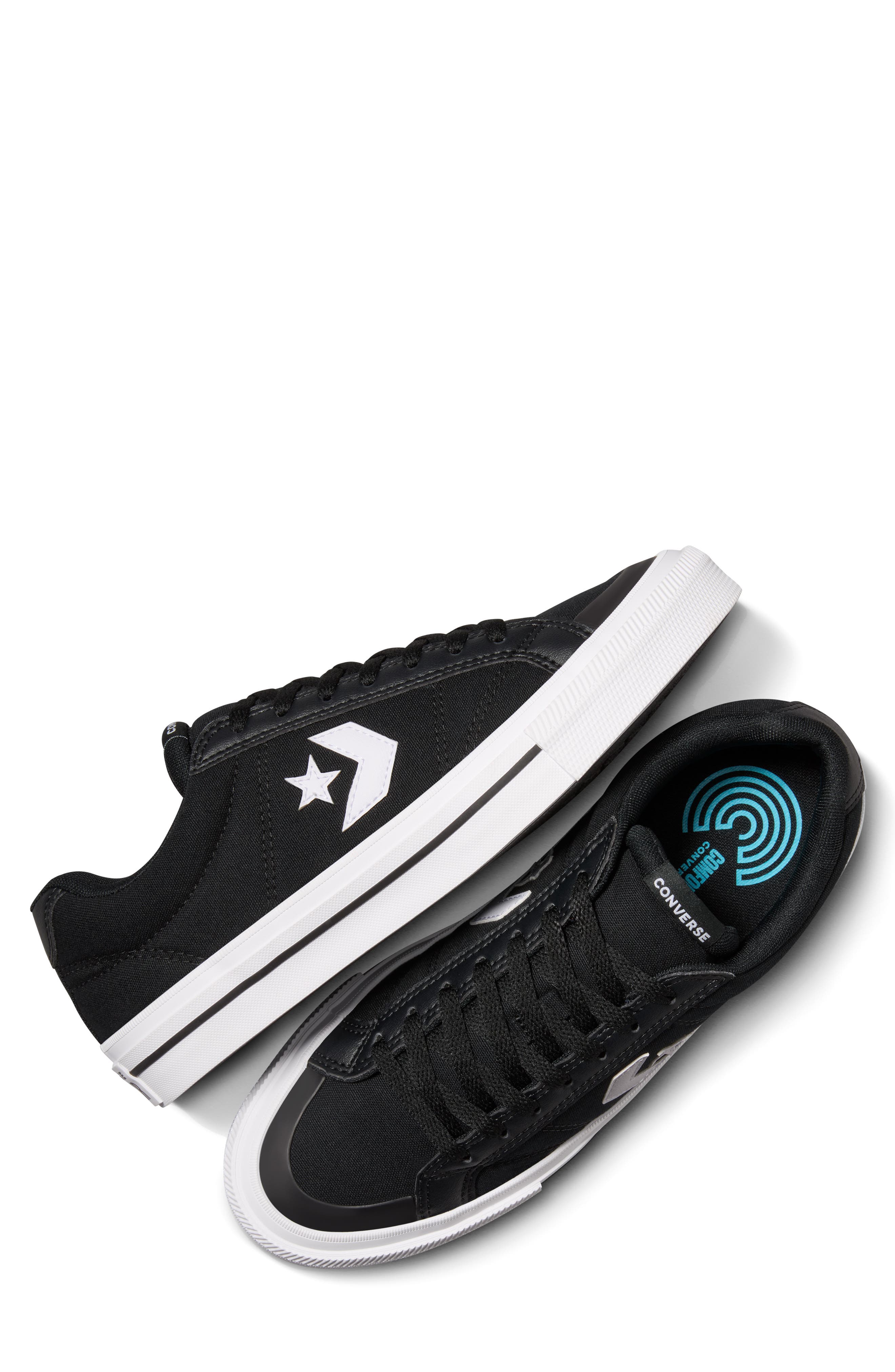 Converse Sport Casual Ox Low Top Sneaker, Alternate, color, Black/ Black/ White