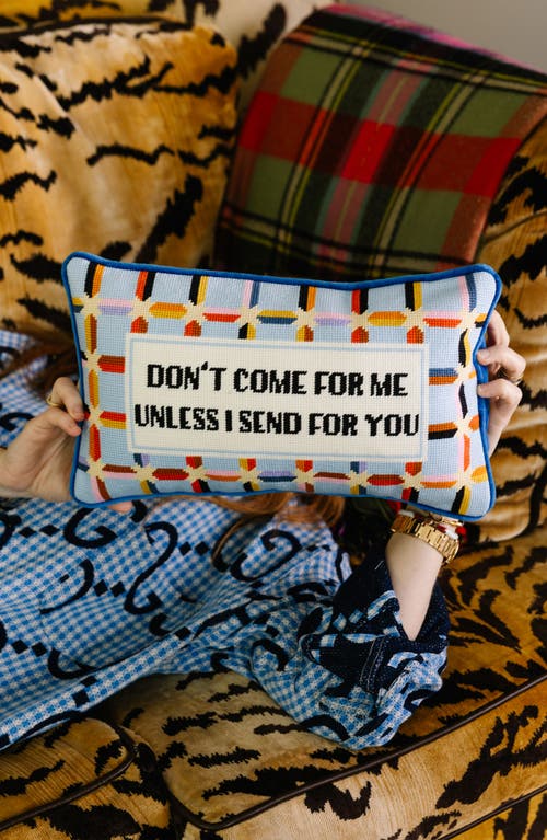 Furbish Needlepoint Pillow In Multi
