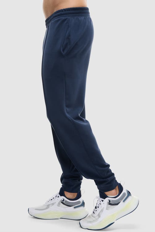 Peloton Washed Interlock Jogger In Deep Navy