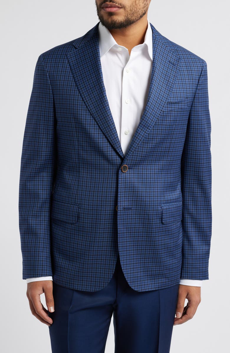 Zanella Eric Check Wool Sport Coat, Main, color, 