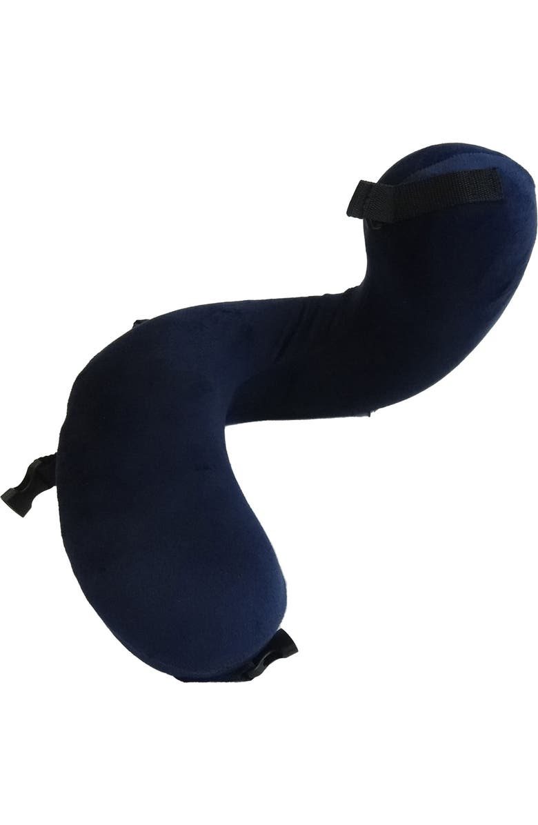 Wolf Essentials Memory Foam FlexFit Neck Pillow, Alternate, color, Navy