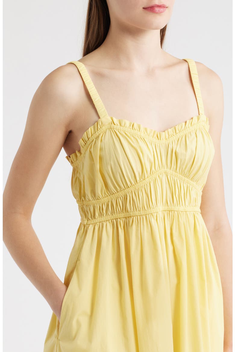 Dalza Shirred Cotton Maxi Dress, Alternate, color, BT YL