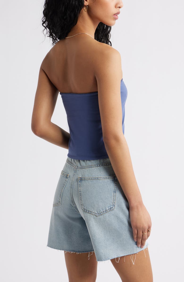 BP. Scallop Trim Tube Top, Alternate, color, Blue Indigo
