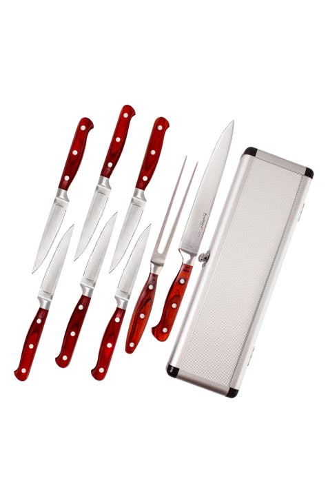 The Pakka Steak Knife & Carving Knife 9-Piece Set