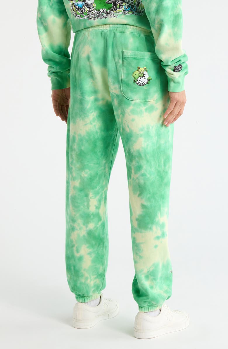 Malbon Golf Grateful Dead Clubhouse Tie-Dye Cotton Joggers, Alternate, color, Green Tie Dye