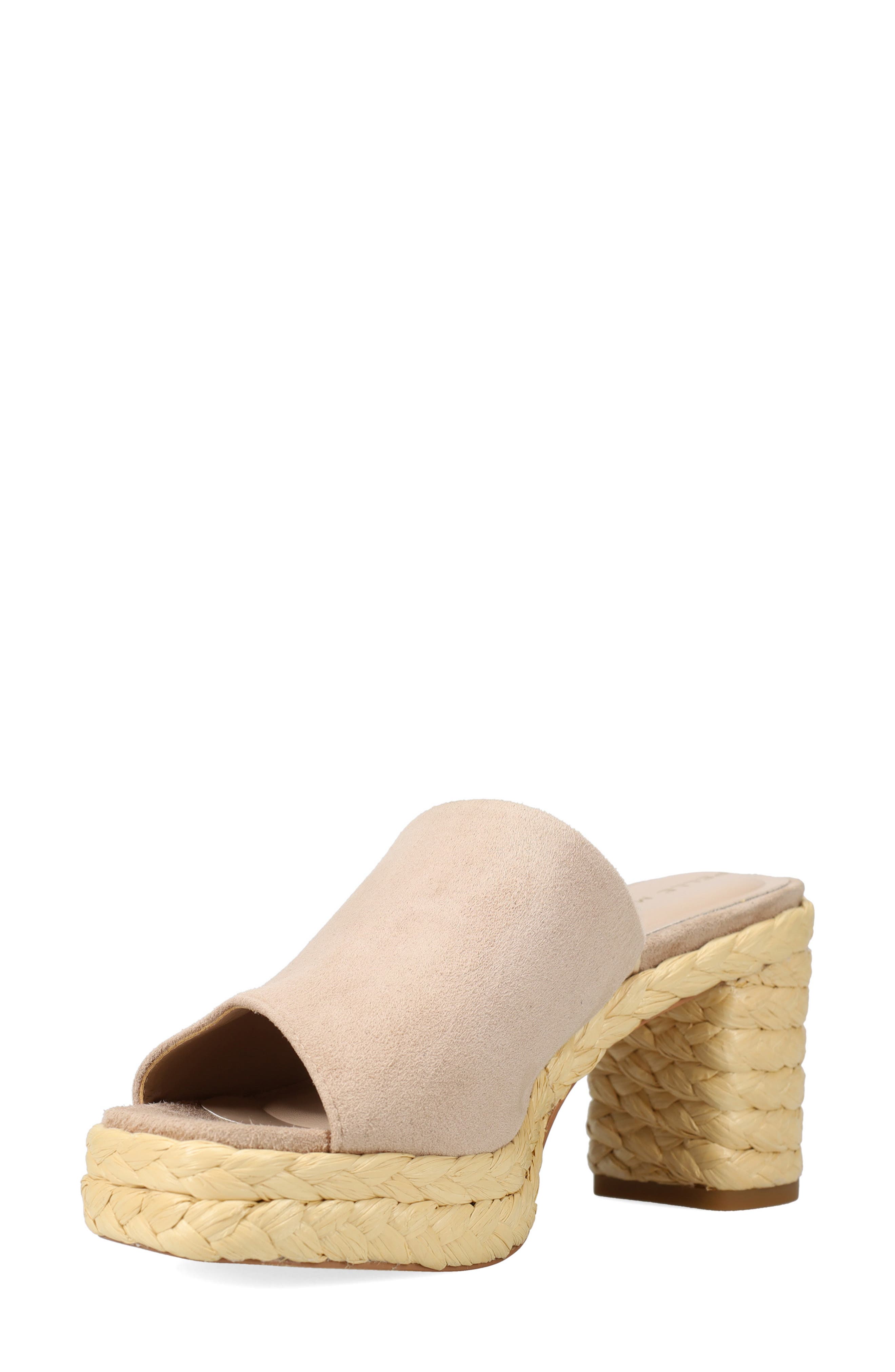 Pelle Moda Capree Espadrille Platform Slide Sandal, Alternate, color, Latte