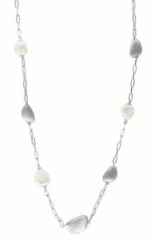 EFFY Freshwater Pearl Station Necklace