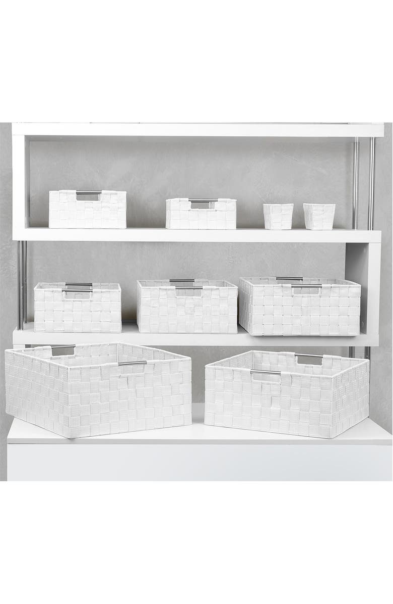 SORBUS White Woven 9-Piece Basket Set, Alternate, color, White
