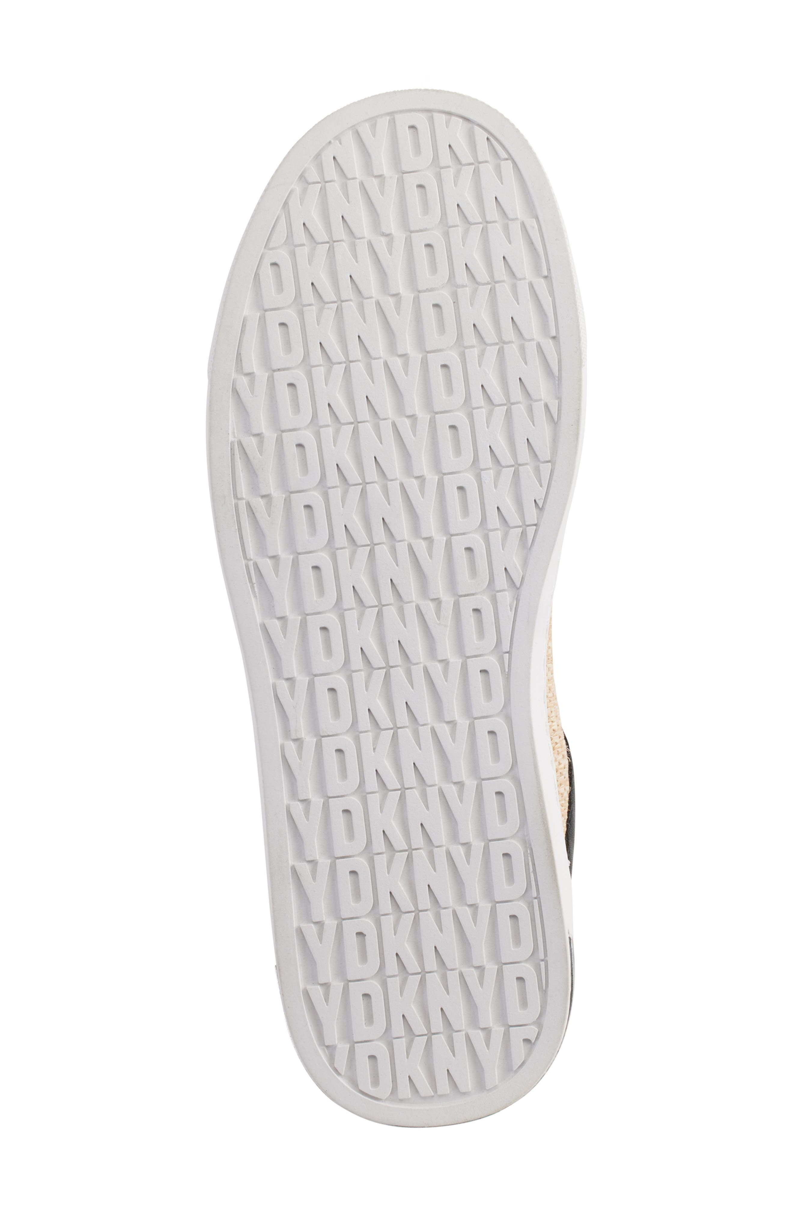 DKNY Logo Sneaker, Alternate, color, Black/ Natural