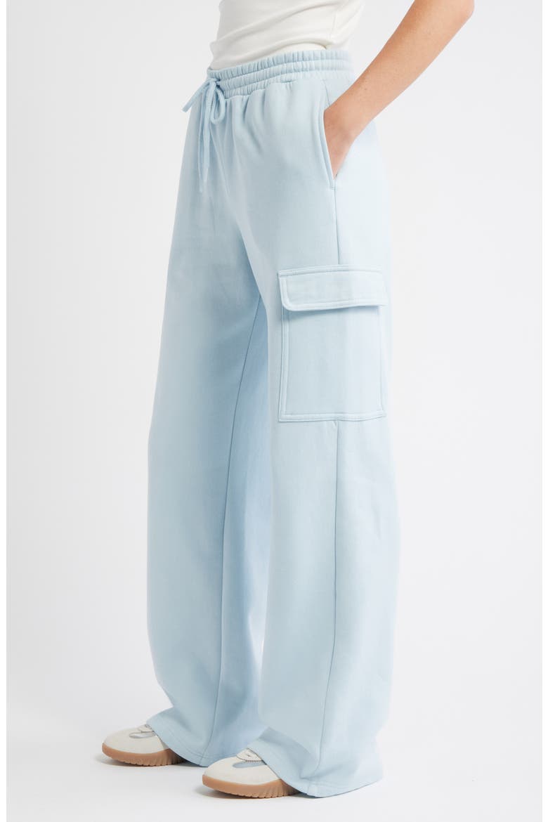 Baggy Wide Leg Cargo Sweatpants, Alternate, color, BLUE SKYRIDE