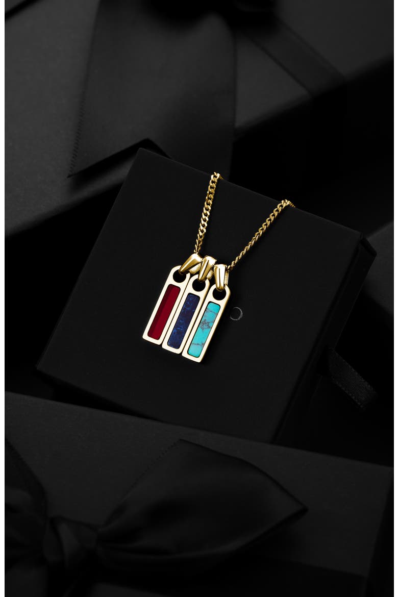 Men's Birthstone Pendant Necklace, Alternate, color, GOLD - NOVEMBER