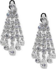 Nadri Hollywood Front/Back Chandelier Earrings
