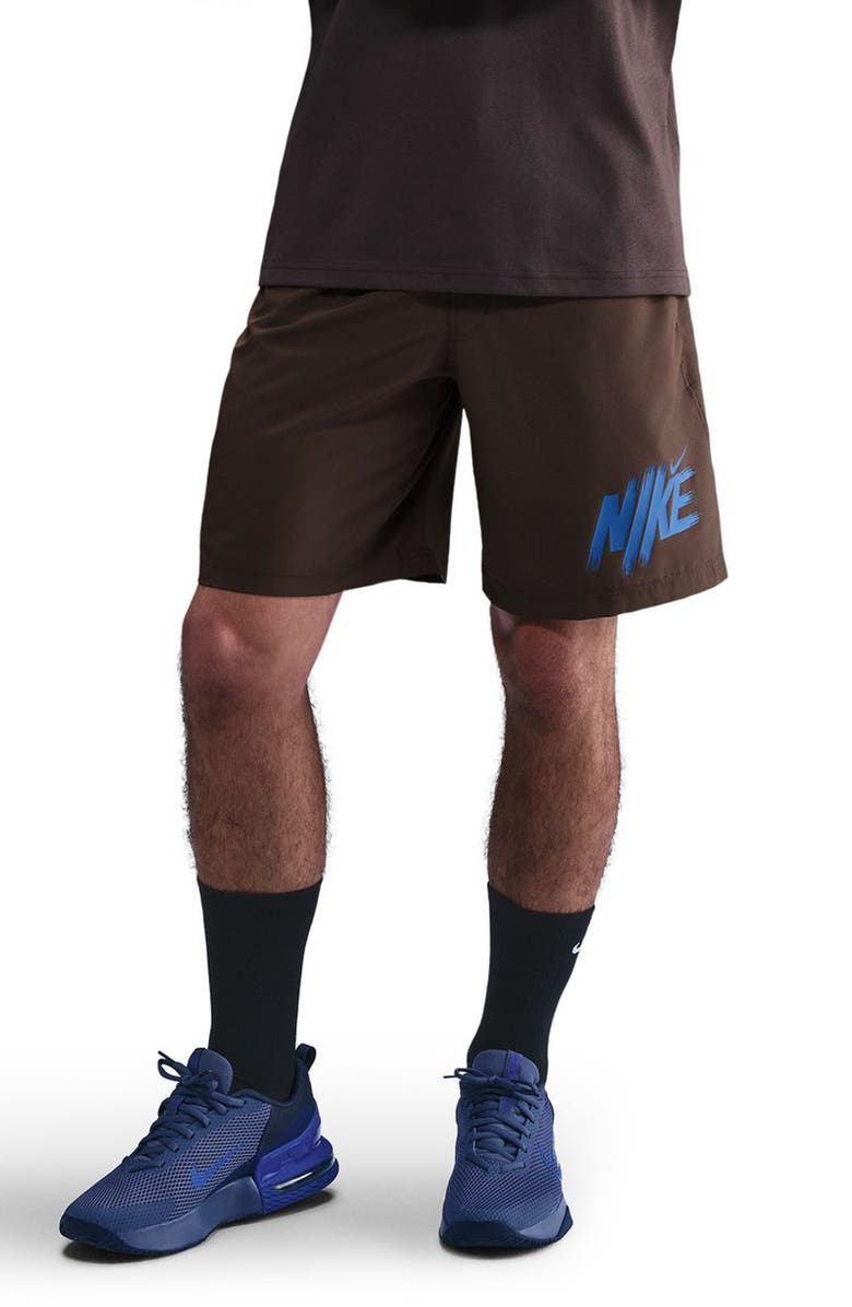 Nike Dri-FIT Form 9-Inch Shorts, Main, color, Baroque Brown/ Comet Blue