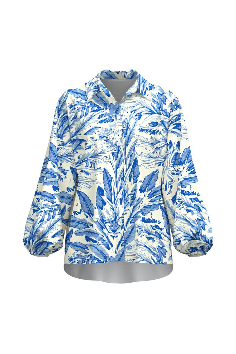 Nora Cotton Voile Blouse Toile Blu, Alternate, color, Toile Blu