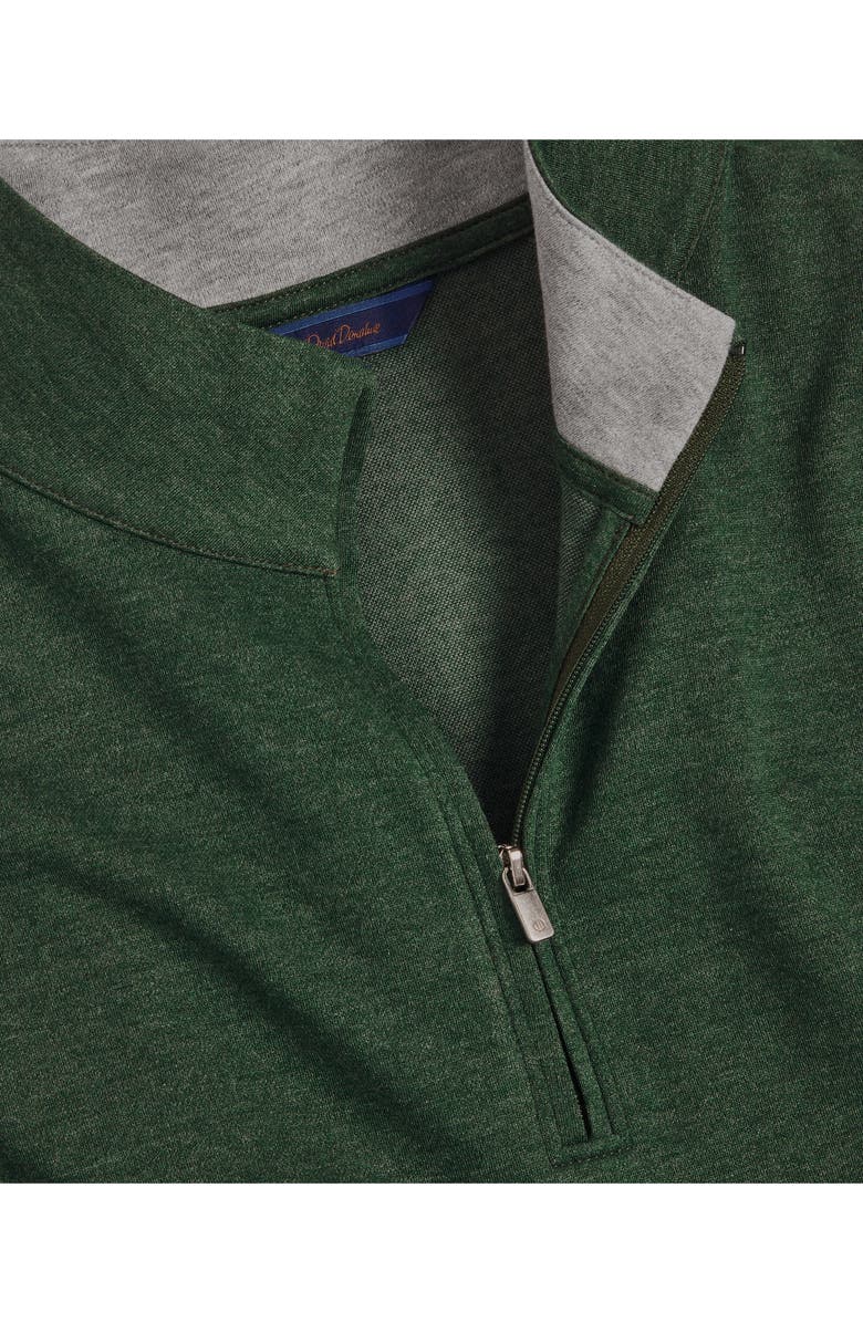 David Donahue Quarter Zip Pullover, Alternate, color, Hunter