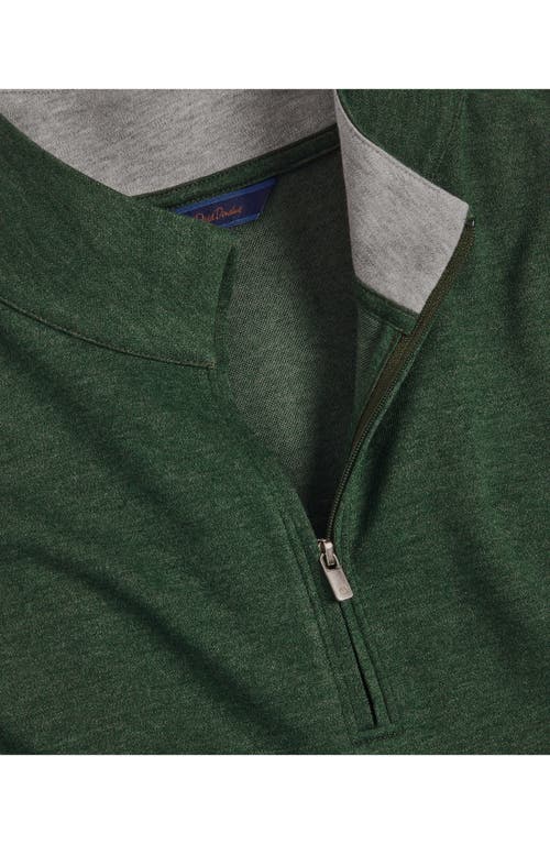 David Donahue Quarter Zip Pullover In Green