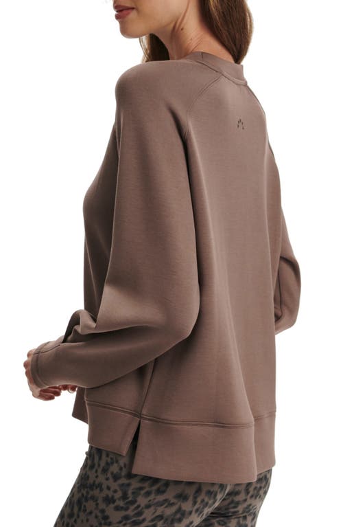 Varley Zosia Midlayer Crewneck Sweatshirt In Brown