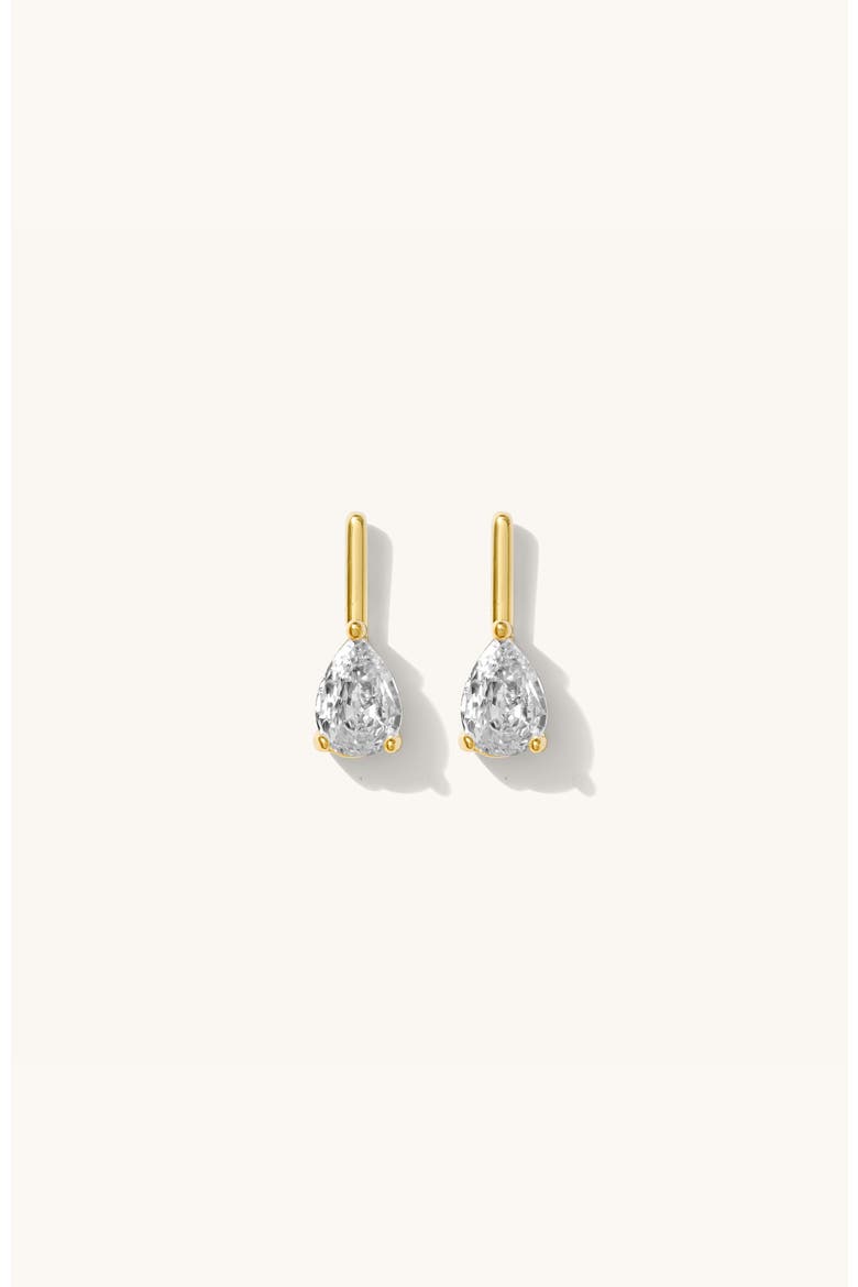 Pear Diamond Bar Earrings, Main, color, Gold