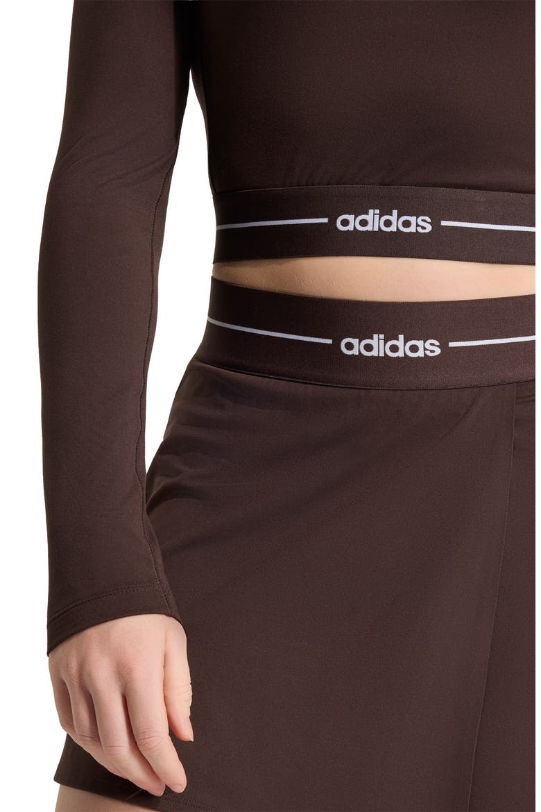 Long Sleeve Crop Top, Alternate, color, AURORA COFFEE