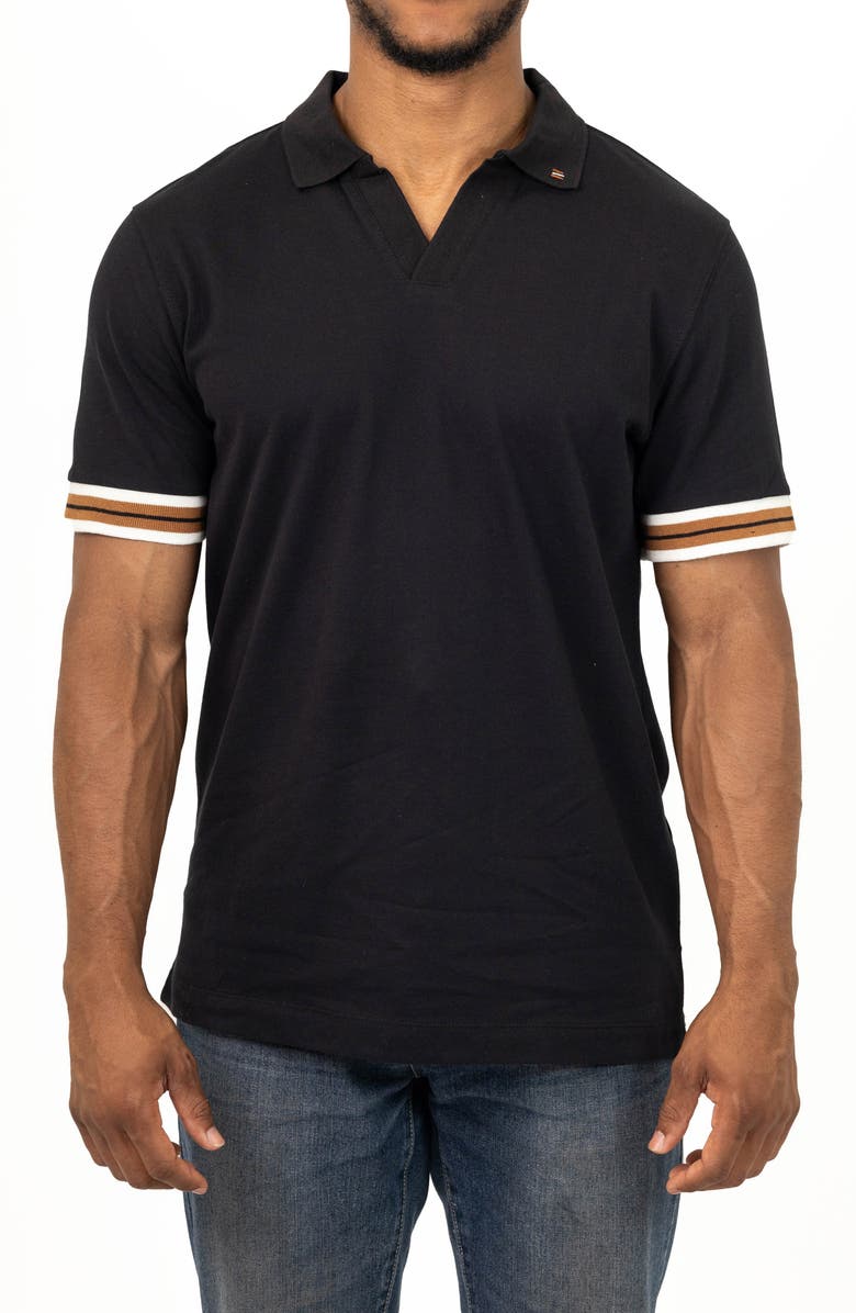 VELLAPAIS Elda Johnny Collar Knit Polo, Main, color, 