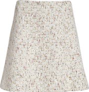 Giambattista Valli Sequin Bouclé A-Line Skirt