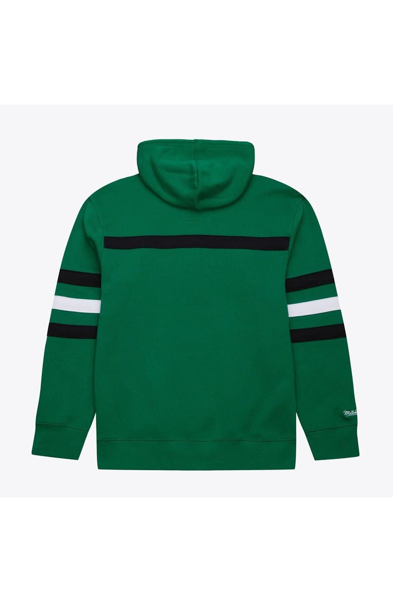 Mitchell & Ness Men's Kelly Green New York Jets Vintage Logo Head Coach Fleece Pullover Hoodie, Alternate, color, Kelly Green