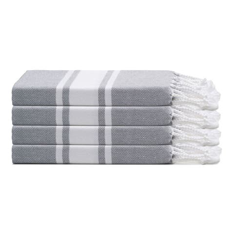 Mono Stripe Turkish Cotton Hand & Kitchen Towel Bundle