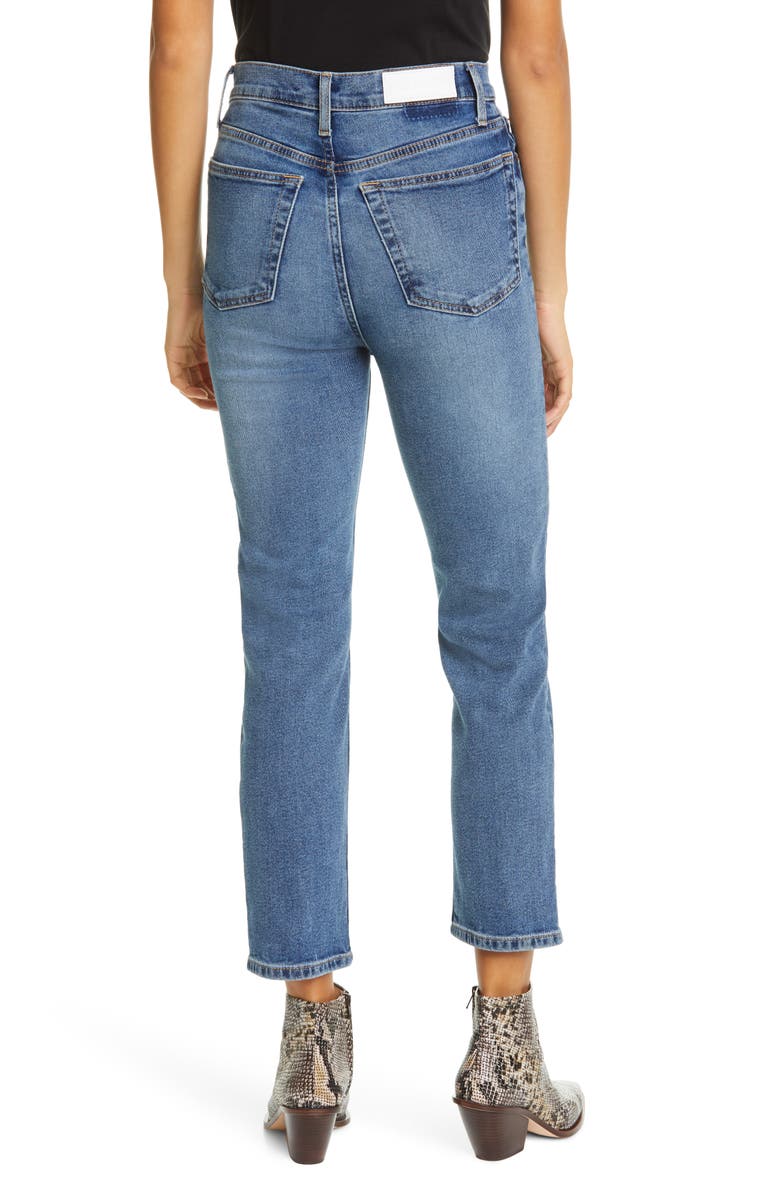 Re/Done '70s High Waist Crop Stovepipe Jeans, Alternate, color, 