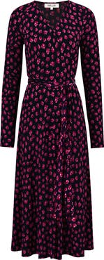 Diane von Furstenberg Tilly Long Sleeve Floral Print Wrap Dress