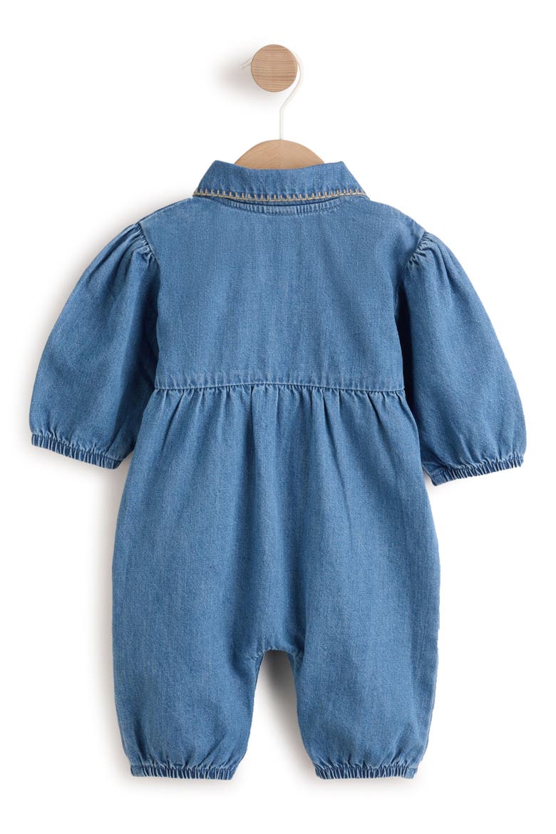 Kids' Denim Romper, Alternate, color, BLUE
