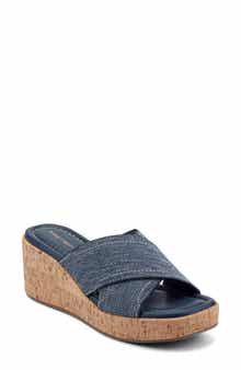 Fawn Wedge Slide Sandal - Wide Width Available