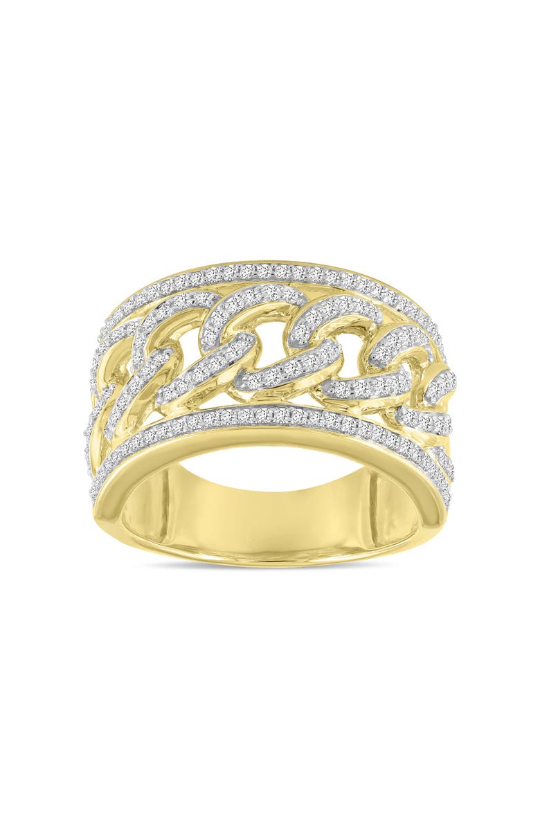 LuvMyJewelry Cubalux Unisex Diamond Band Ring in 10K Gold, Main, color,