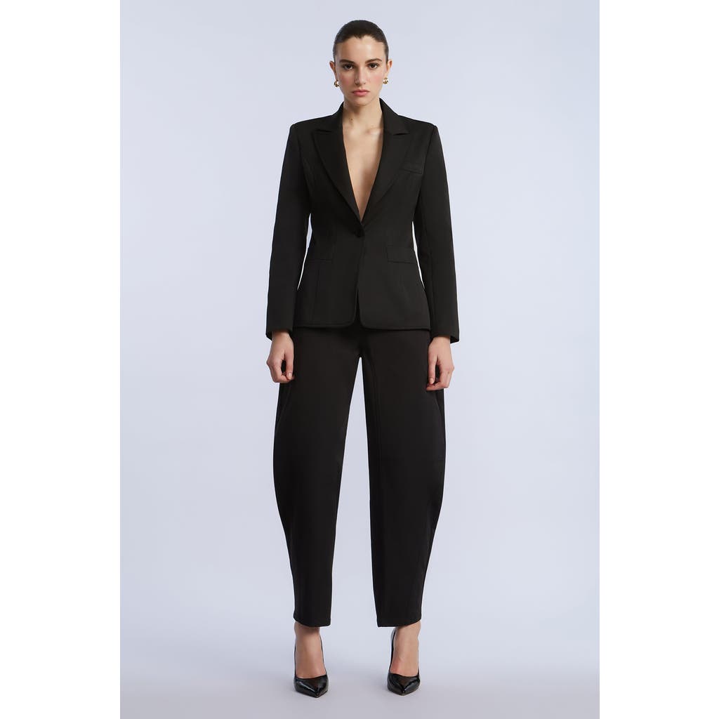 Bcbg Taffeta Twill Puddle Pants In Black