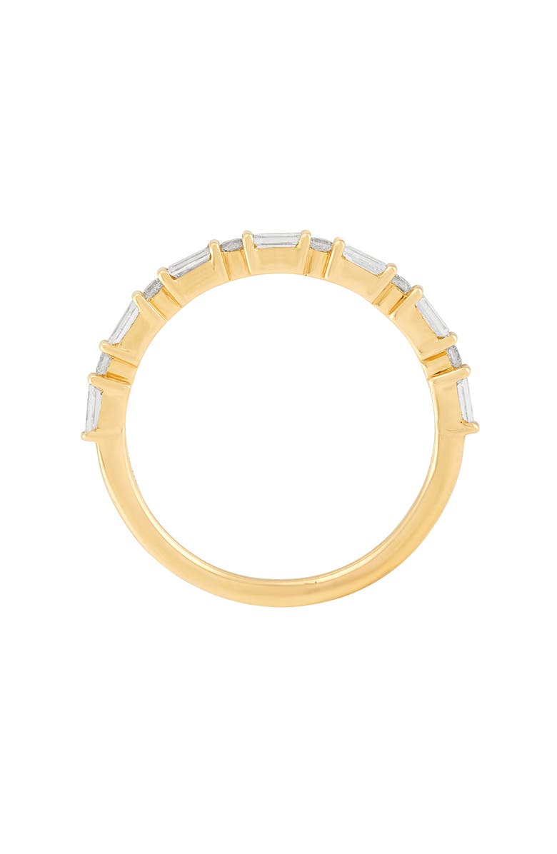 Frankie & Zoe Alternating Round & Emerald Cut Diamond Band Ring, Alternate, color, Yellow Gold
