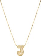 MARLYN SCHIFF Pavé Bubble Initial Pendant Necklace