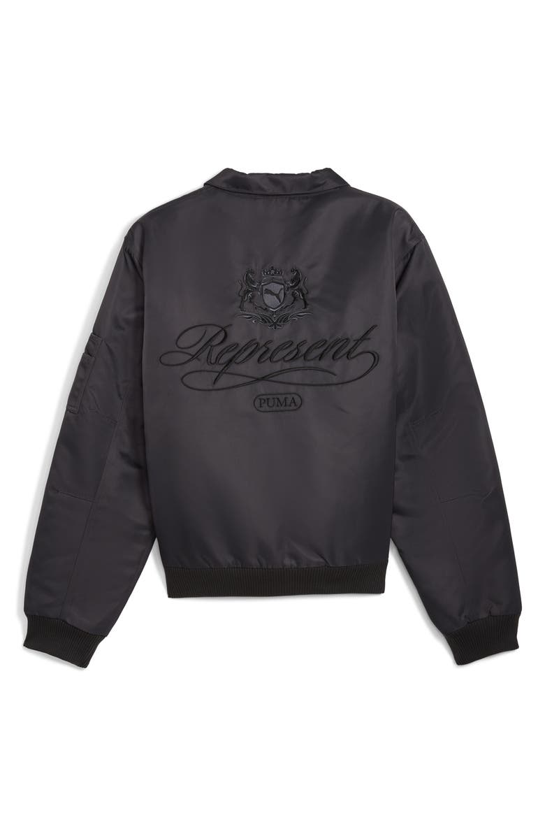 PUMA x Represent Nylon Bomber Jacket, Alternate, color, Flat Dark Gray