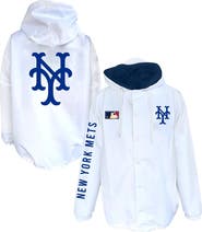 Mitchell & Ness Men's Mitchell & Ness  White New York Mets Big & Tall Full-Snap Hooded Jacket