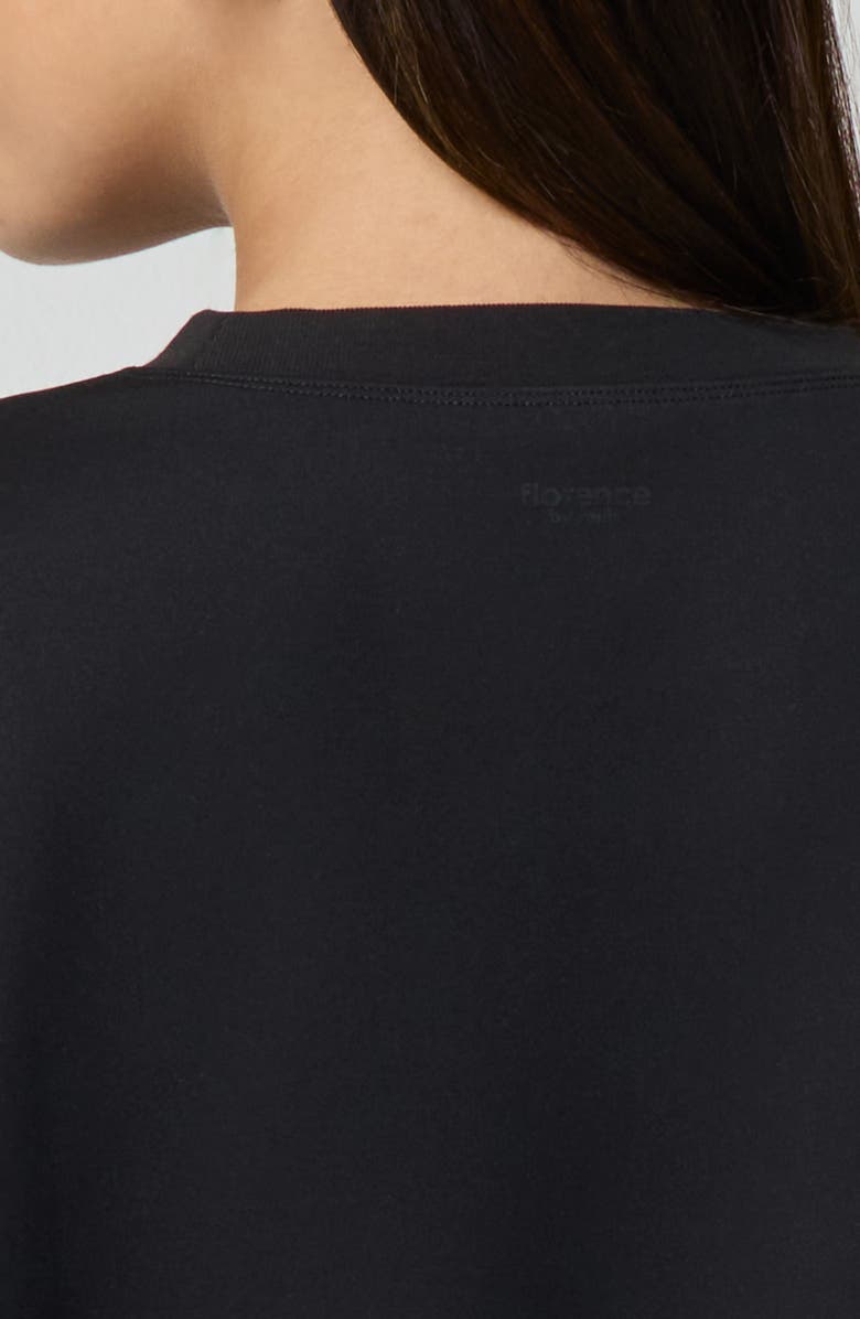 Florence by Mills Oversize Sport Sheen Crewneck Sweatshirt, Alternate, color, Black
