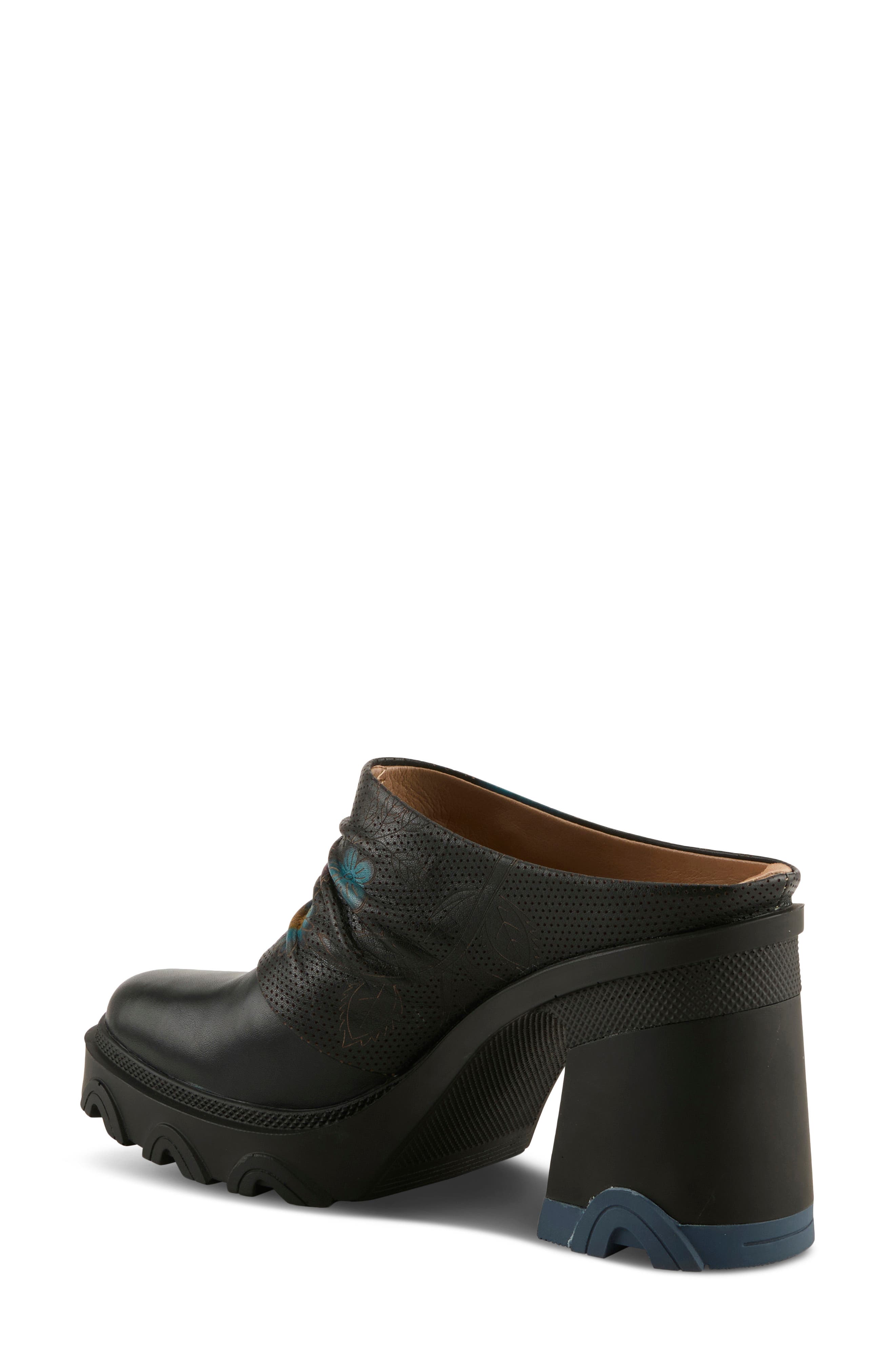 L'Artiste by Spring Step Chemistry Platform Mule, Alternate, color, Black Multi