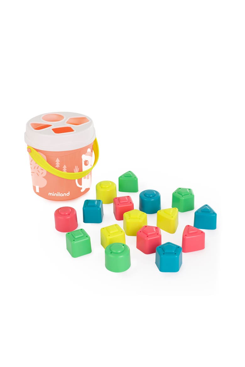 Feel to Learn Shape sorting bucket, Alternate, color, Orange Multi