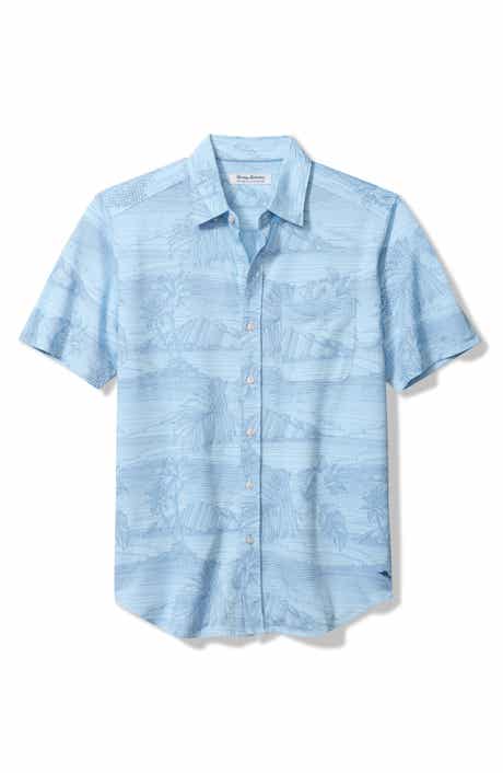Tommy Bahama San Luscio Corsica Coast Short Sleeve Cotton Blend Button-Up Shirt