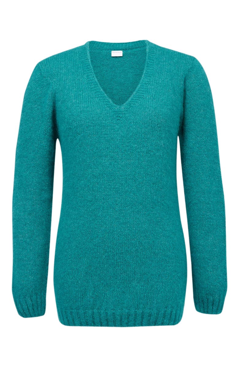 Celtic & Co. Alpaca Cott Slouch V Neck Sweater, Alternate, color, Sea Green