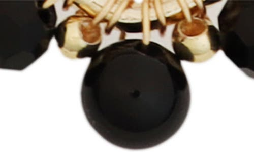 Panacea Black Crystal Teardrop Earrings In Black
