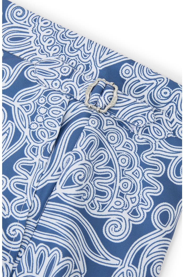 Fallow Floral Side Adjuster Swim Trunks, Alternate, color, AIRFORCE BLUE