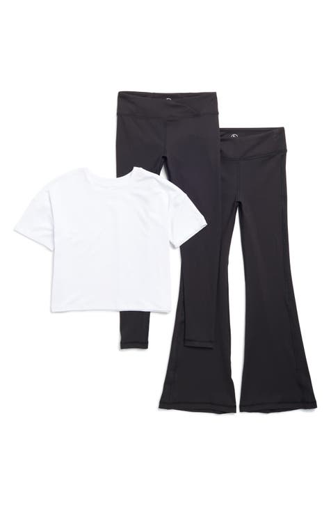 Kids' 3-Piece Performance Tee, Leggings & Flare Pants Set (Big Kid)