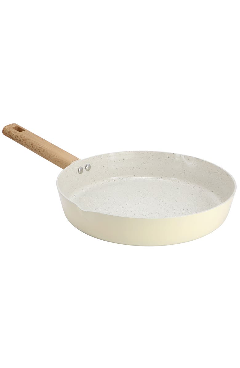 Gibson Home Marbleton Ceramic Nonstick Alumium 9.5 Inch Frying Pan, Main, color, White